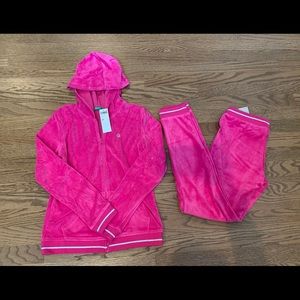 Benetton youth velour track suit.